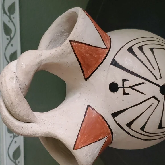 Hand coiled Rare 1970's Papago Native Indian  Wedding Vase vintage - Picture 2 of 8